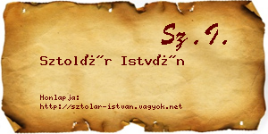 Sztolár István névjegykártya