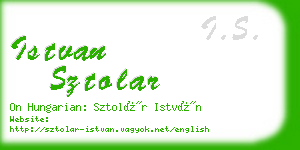 istvan sztolar business card